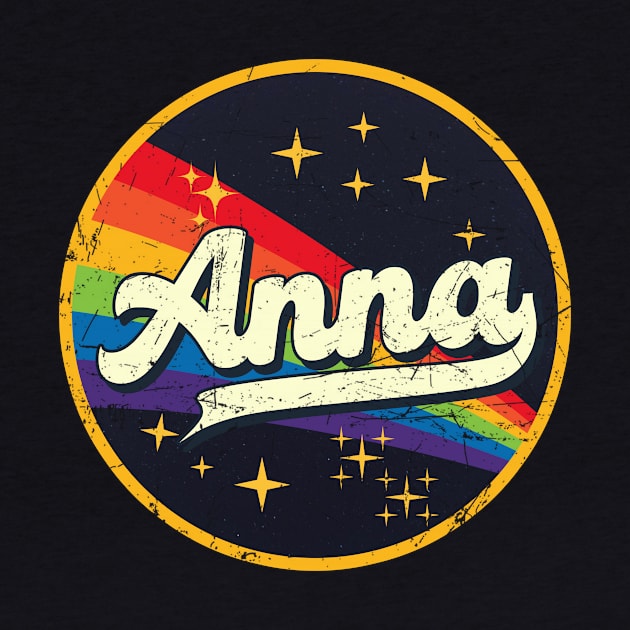 Anna // Rainbow In Space Vintage Grunge-Style by LMW Art